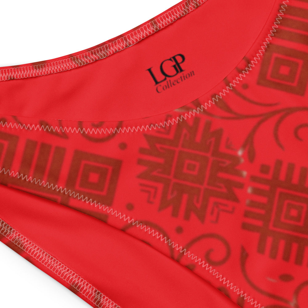 LGP Collection ( Latvia Red )  bandeau bikini set